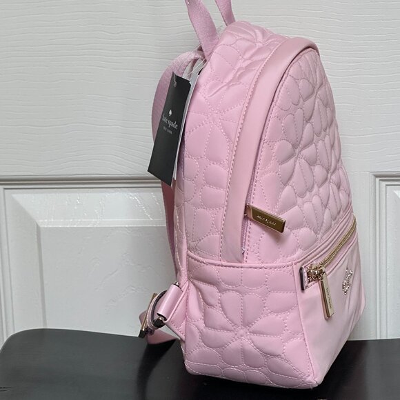 KATE SPADE SPADE FLOWER QUILTED FABRIC SMALL BACKPACK:NWT PINK HORIZON main image 10